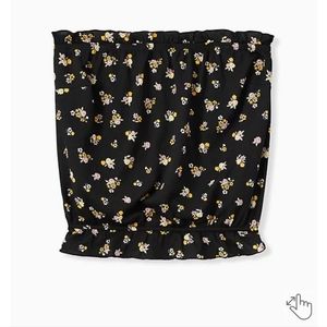 NWT Strapless Textured Jersey Crop Top